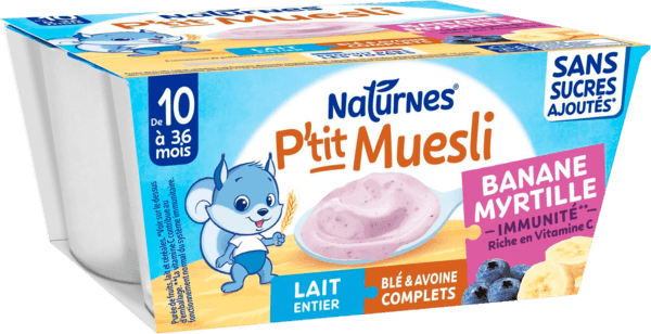 P'tit Muesli Banane Myrtille Naturnes