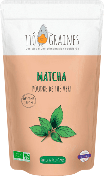 Poudre de Thé Vert Matcha Bio 110 Graines