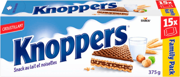 Gaufrettes Fourrées au Lait et Noisettes Knoppers