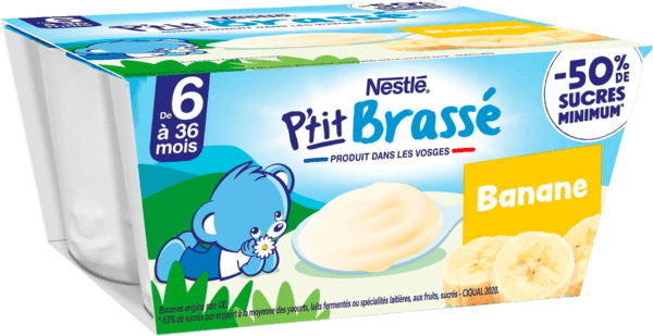 Desserts Lactés à la Banane Ptit Brassé Nestlé