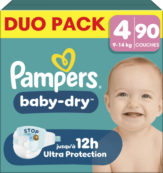 Couches Duo Pack Pampers Baby Dry
