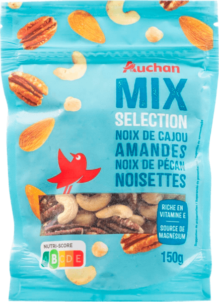 Mix Sélection Noix de Cajou Amandes Noix de Pécan Noisettes Auchan