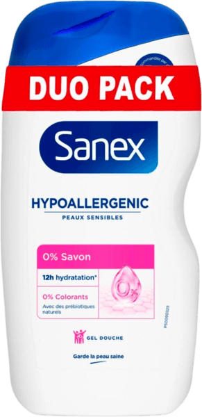 Gel Douche Peaux Sensibles Hypoallergénique Sanex