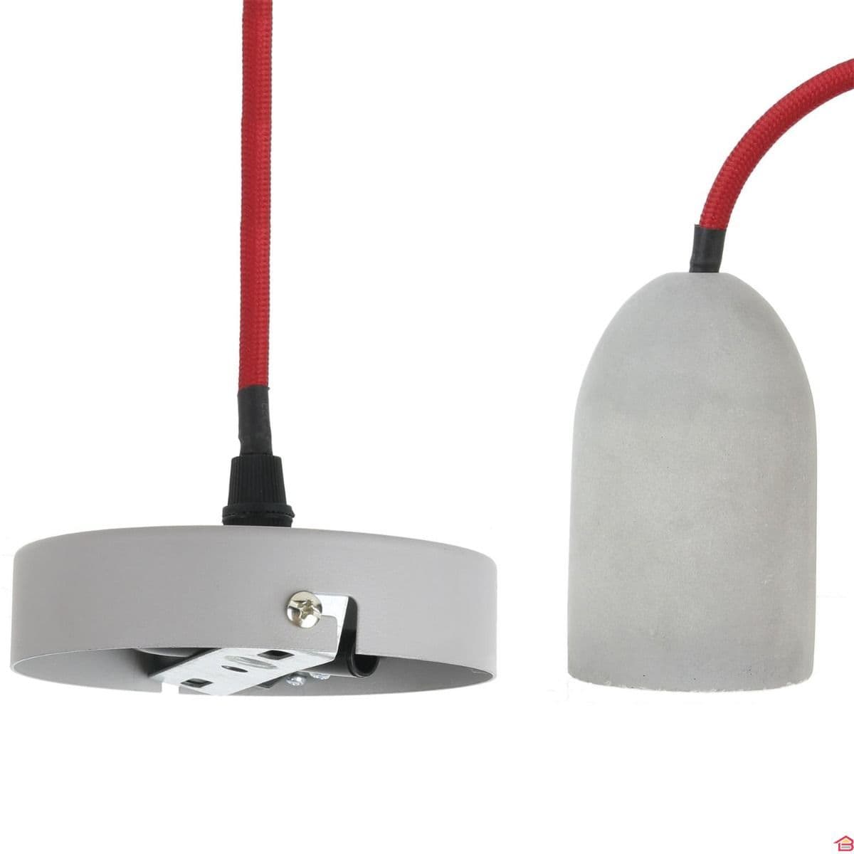 Lampe Suspension Effet Béton H 9cm