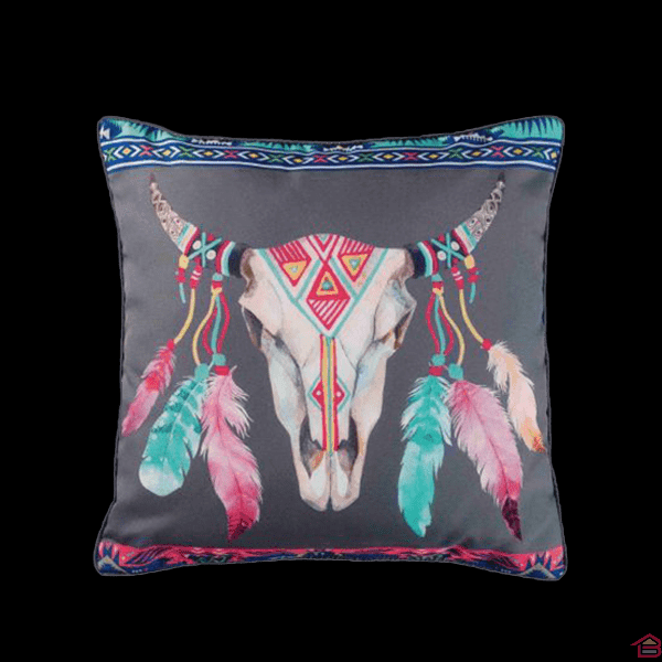 Coussin Passepoil 40x40 Cm Polyester Imprime Phoenix