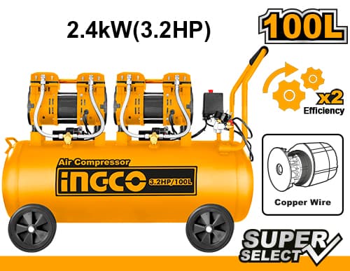 Compresseur d’air 100 L INGCO ACS2241001