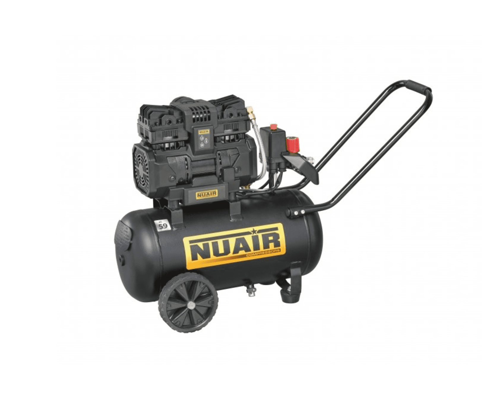 Compresseur A Air Nuair Silencieux Siltek Tb 24l Tb 1,5 Hp 59 Db B2cc304nua