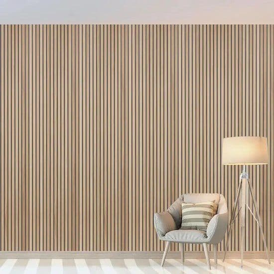 Panneau Mural en Bardage Wp09 Mdf A360 Teak 145*2800*18mm