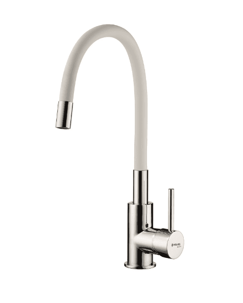 Mitigeur Pyramis en Chrome Silicone Blanc Aurelia_blanc Capriccio_chrome