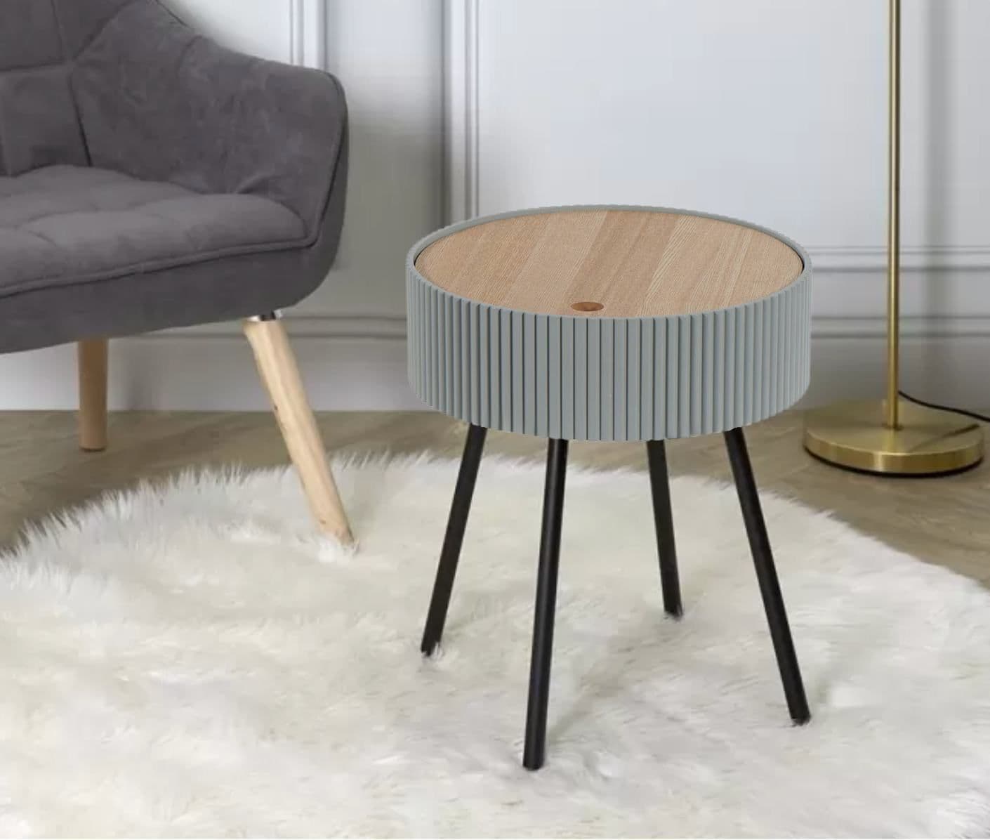 Table D'appoint Avec Bac Rangement D39*39*46-Tab23x15