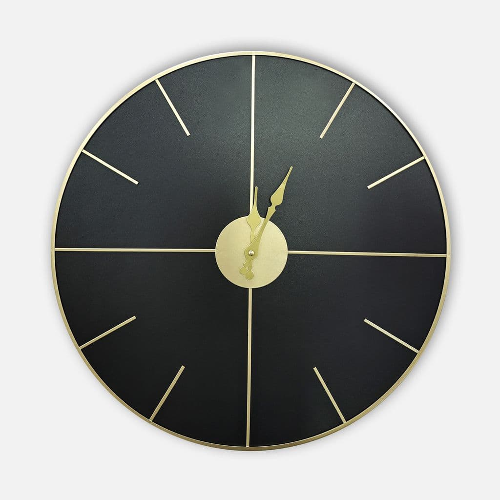 Horloge Mral Rond Noir D50*50*4cm-C3h1002