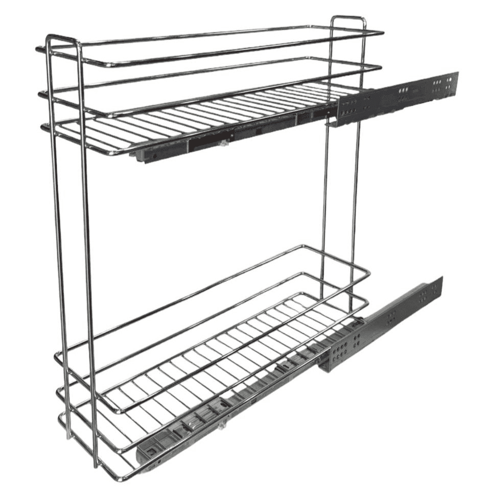 Porte Bouteille 20 Droite Chrome Huzur