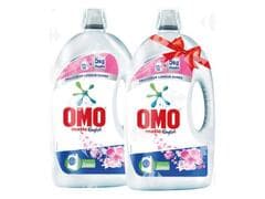 Lot Détergent Liquide Omo 2x2,5L Comfort.