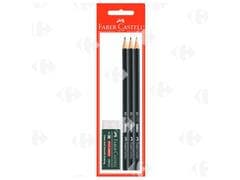 Crayon 1111 Faber Castell 3 unités + Gomme grand modèle Faber Castell 1 unité