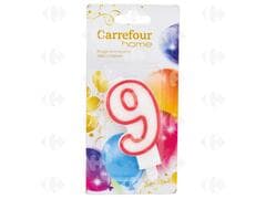Bougie d'Anniversaire Chiffre 9 Carrefour Home 1 unité