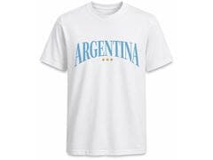 T-Shirt Homme Manche Courte Argentine Blanc CDM26
