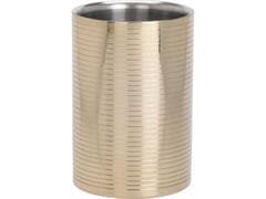 Refroidisseur de Bouteille de Vin Koopman en Acier Inoxydable Doré 12x17,5 cm
