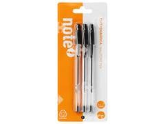 Stylo Roller Transparent Noir Note 3 unités