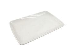 Assiette Rectangulaire Blanc en Porcelaine Carrefour Home 305x210x25mm.