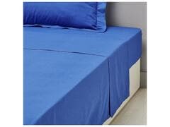 Drap Plat Bleu Tex Home 180x280 cm
