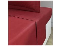 Drap Plat Framboise en Percale de Coton Bio Tex Home 240x300 cm