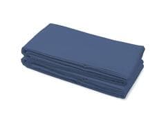 Drap Plat Bleu Foncé en Percale de Coton Bio Tex Home 270x300 cm