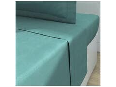 Drap Plat Bleu verdâtre Coton Bio Tex Home 240x300 cm