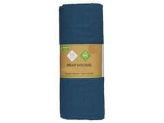 Drap Housse Percal Bleu Foncé Tex Home 90x200 cm