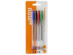 Stylo Roller Transparent 4 Couleurs 4 unités