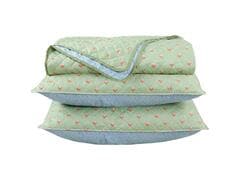 Quilt Décoratif en Vert et Bleu 240x220cm
