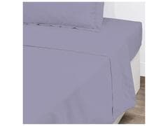 Drap Plat Violet 100% Coton Tex Home 240x280 cm