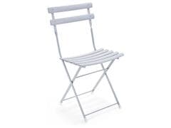 Chaise Bistrot Pliante en Acier avec Traitement Anti-Corrosion
