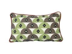 Coussin Rectangulaire Demi-Cercle Gris/Vert Kasa 30x50 cm