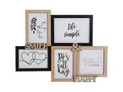 Cadre Photo "Smile & Happy" en MDF pour 5 Photos Kasa 43 x 34 cm