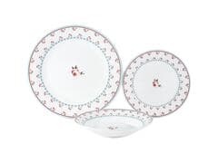 Set de Vaisselle en Porcelaine Fleurs Rose Kasa 12 pièces