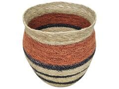 Panier à Fines Rayures Bleues Petite Jute Kasa