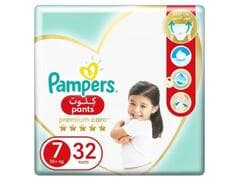 Couches Culottes T7 JP Pampers 32 unités