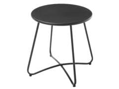 Table Basse Noir en Acier avec Revetement en Polyster L42xH45cm