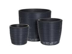 Set 3 Pots Ronds en Plastique.
