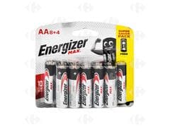 Pack de piles Max AA E91 Energizer 12 unités.
