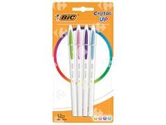 Stylo à Bille Cristal Up Couleurs Assorties Bic 4 unités