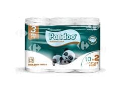 Papier Hygiénique 3 Plis Pandoo 10 Unités + 2 Gratuits