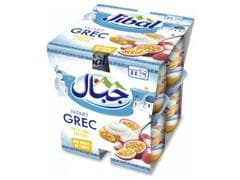 Pack Yaourt Grec Coulis Passion Litchi Jibal 8 unités de 110g.