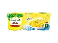 Pack de Conserves de Maïs en Grain Bonduelle 3x150g.