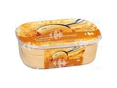 Crème Glacée Caramel Fleur de Sel en bac Carrefour 1L