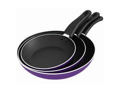 Set de Poêles Effet Teflon VHome 18-22-26 cm 3 pièces