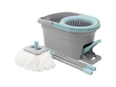 Seau Essoreur avec Pédale Gris et Bleu Kasa 51 Cm
