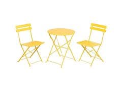 Ensemble Bistrot Jaune en Acier et Laque en poudre