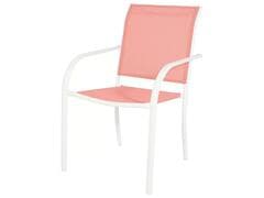 Fauteuil Tello Corail en acier Assise et Dossier en Textilene 57x66x86cm
