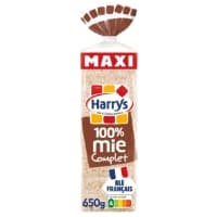 Pain De Mie 100 Mie Complet Sans Croute Maxi Format Sans Additifs Harrys